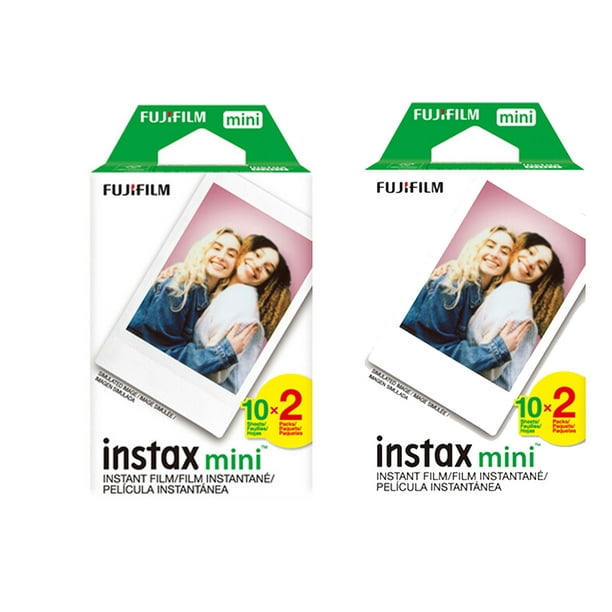 Fujifilm Cámara instantánea Instax Mini 11, color rosa rubor (16654774) +  película instantánea Fujifilm Instax Mini Twin Pack (16437396) + película