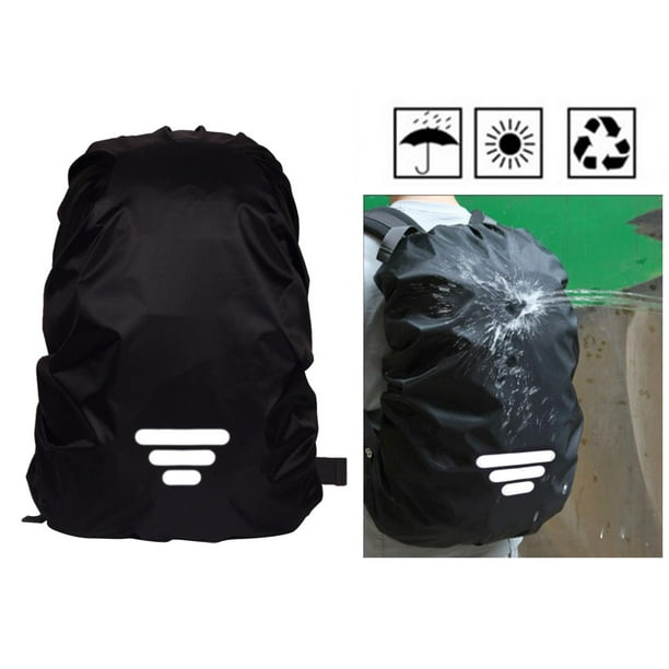 Frelaxy Funda impermeable para mochila de alta visibilidad con tira  reflectante, 100% impermeable, ultraligera, bolsa de almacenamiento, correa  de
