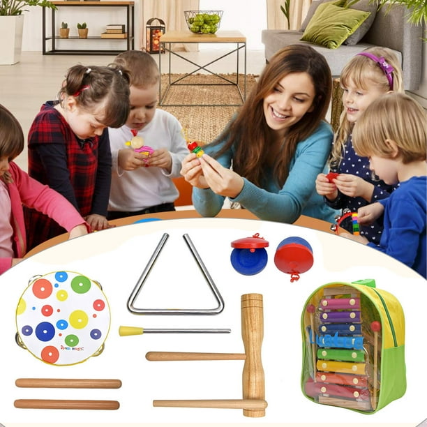 Muyoka Juegos de instrumentos musicales para niños, 9 piezas para niños  pequeños, bebés, juguete de Muyoka Hogar