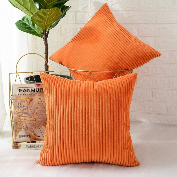 2 funda de almohada cojines decorativos para sala naranja cuarto muebles  sofa US