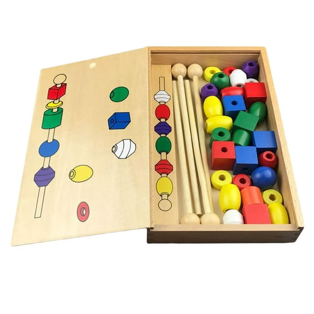 Juguetes Montessori para niñas y niños de 1, 2, 3, 4, 5 años, clasificación  de madera, piedras de equilibrio, bloques de construcción, juguetes para
