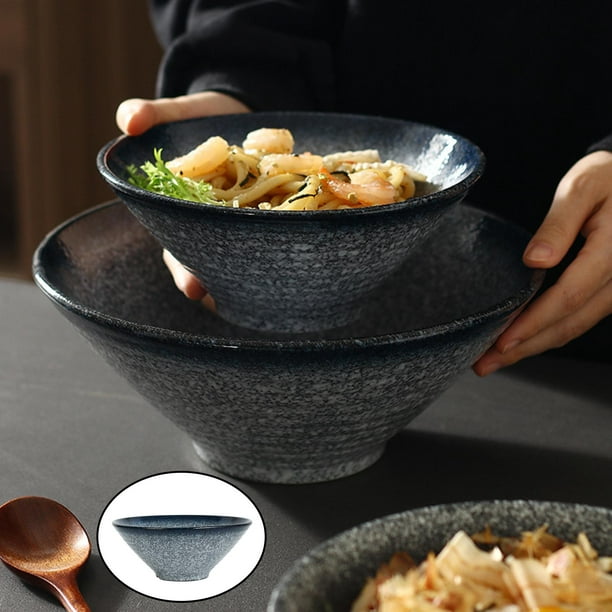 Comprar Cuenco de fideos Ramen con cambio de horno japonés, vajilla de  cocina vidriada para el hogar, tazón de sopa y ensalada, juego de vajilla  grande para arroz