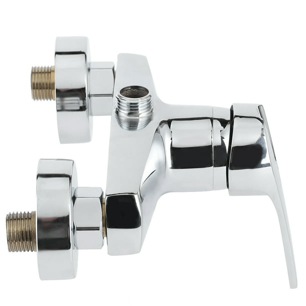 Dr Faucet Sistema de accesorios de ducha, juego de mezclador de ducha de 3  manijas, grifo de ducha de montaje en pared de 8 pulgadas con 3 perillas