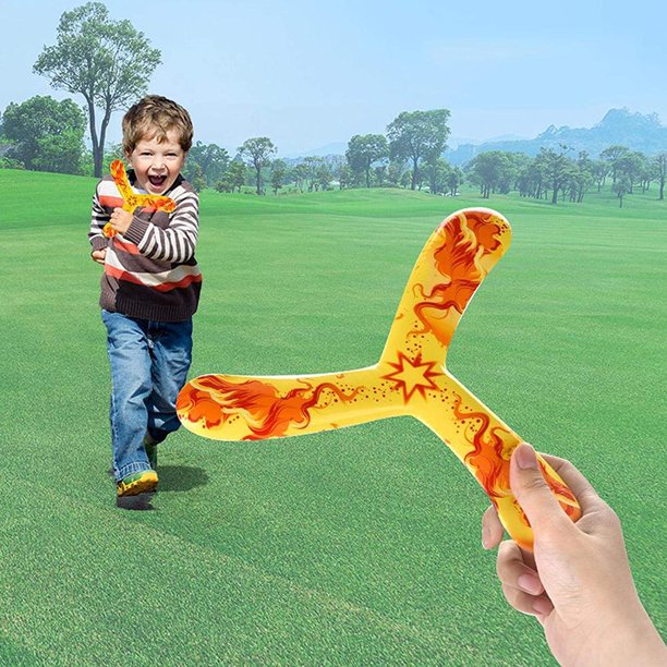 Boomerang-juguete interactivo de tres hojas para adultos y niños