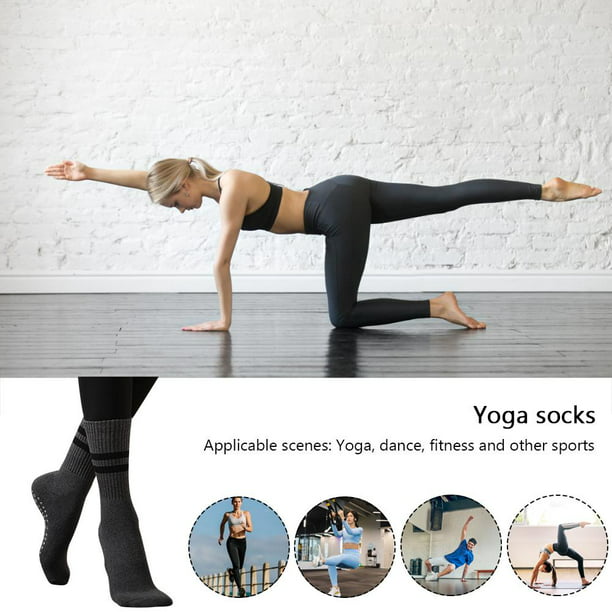 Ropa de Deporte Calcetines de yoga Pilates Calcetines de ballet para mujer  Antideslizante Algodón Deportes Calcetines de fitness