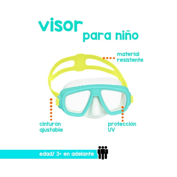 Niños Gafas de Natación, Diseño de sirena Gafas para Nadar para niñas de 4  a 14 años Antivaho Gafas Natación Protección UV Gafas infantiles Ajustable