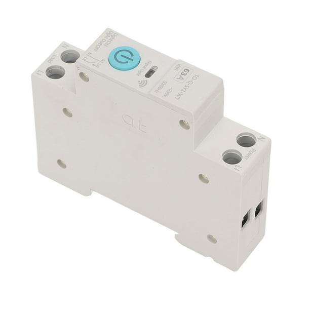 Tuya-disyuntor inteligente WiFi 1P 63A, carril DIN para casa inteligente,  Control remoto inalámbrico, interruptor WiFi