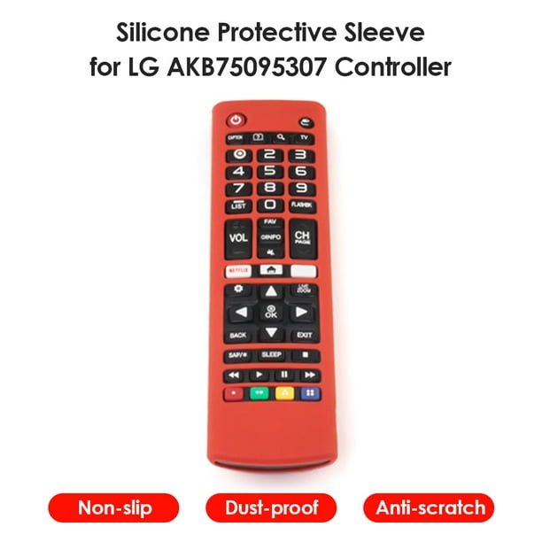 Funda protectora de silicona para mando a distancia para LG TV AKB75095307  (negro)