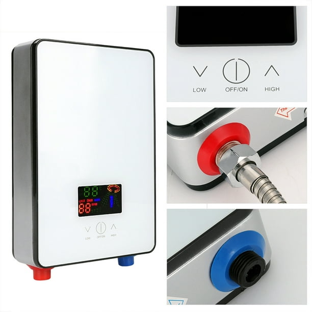 Calentador de agua portátil, calentador de agua eléctrico instantáneo  pequeño de 6500 W, calentador de agua instantáneo probado profesionalmente
