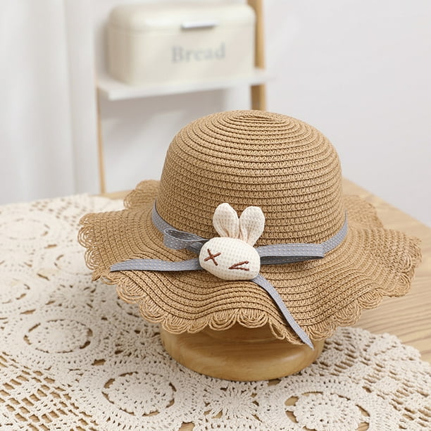 52-54 cm circunferencia del sombrero protector solar de verano para niños  sombrero de playa sombrero para el sol sombrero de paja protector solar  sombrero y bolsa de paja conjunto