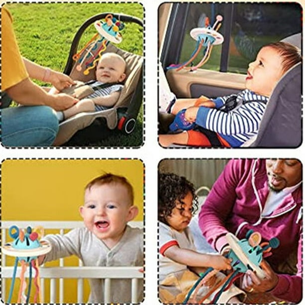 Juguetes sensoriales para niños pequeños de 1 a 3 años, juguetes Montessori  para 1 año, juguete de actividad de cuerda para bebés, juguetes de