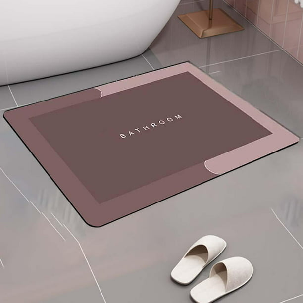 Alfombrilla de baño de diatomita, suave y cómoda, absorción de agua, no,  secado rápido para alfombra de suelo de baño, alfombras de suelo de entrada  d Rectángulo Verde M Macarena alfombra de