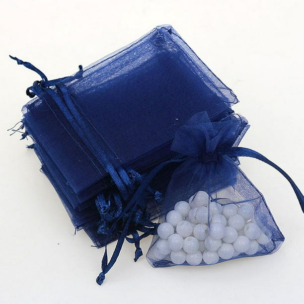  Bolsas de regalo de organza azul real, Cantidad: 30