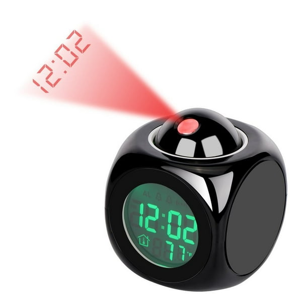 Reloj despertador con proyector digital LED reloj silenciosos GENERICO
