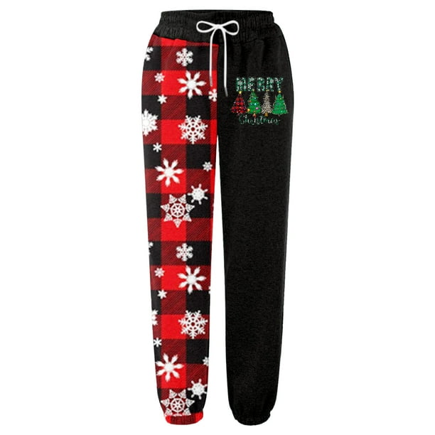 Gibobby pantalones termicos mujer Mujer Otoño e Invierno Casual moda  Navidad divertido impreso cintura elástica pantalones deportivos pantalones  casuales (Aqua, S)