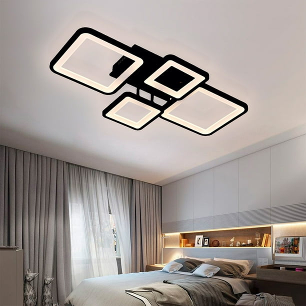 Luz de techo LED Rectángulo moderno Lámpara de techo para sala de estar  Lámpara de techo de acrílico Oficina Comedor Sala de estar y restaurante  Dormi