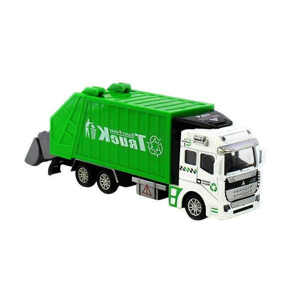 die  cast pull back saneamiento camión de basura modelo juguete de regalo  verde zulema morir camión de reparto