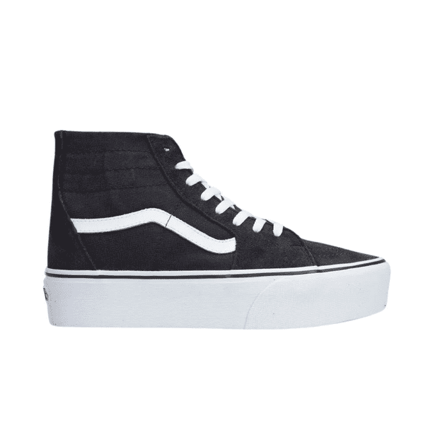 Tenis vans negro con blanco outlet mujer