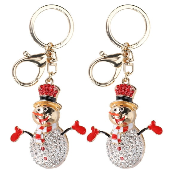 snowman keychain christmas keyring portable perfect gift for zipper handles anggrek otros