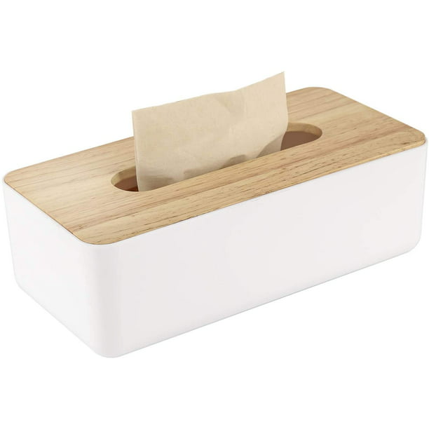 Caja de pañuelos, Forma europea Libro retro Pañuelo de papel Caja de madera  Dispensador de servilletas Caja de almacenamiento Artículos decorativos,  Madera 25.5x14.5x10cm (azul)