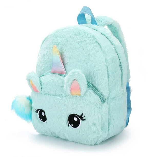 Yorki Mochila de peluche para niñas, diseño de unicornio pequeño, mochila  de viaje para mujer, bonita mochila para suministros de fiesta de  unicornio