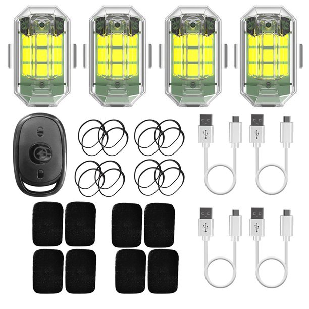 Luz estroboscópica LED inalámbrica con control remoto, accesorios para  ciclomotor, luz estroboscópica LED con control remoto inteligente  inalámbrico