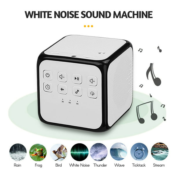 Máquina de sonido portátil, máquina de ruido blanco con luz nocturna para  bebés y adultos, chupetes para dormir con 12 sonidos relajantes para