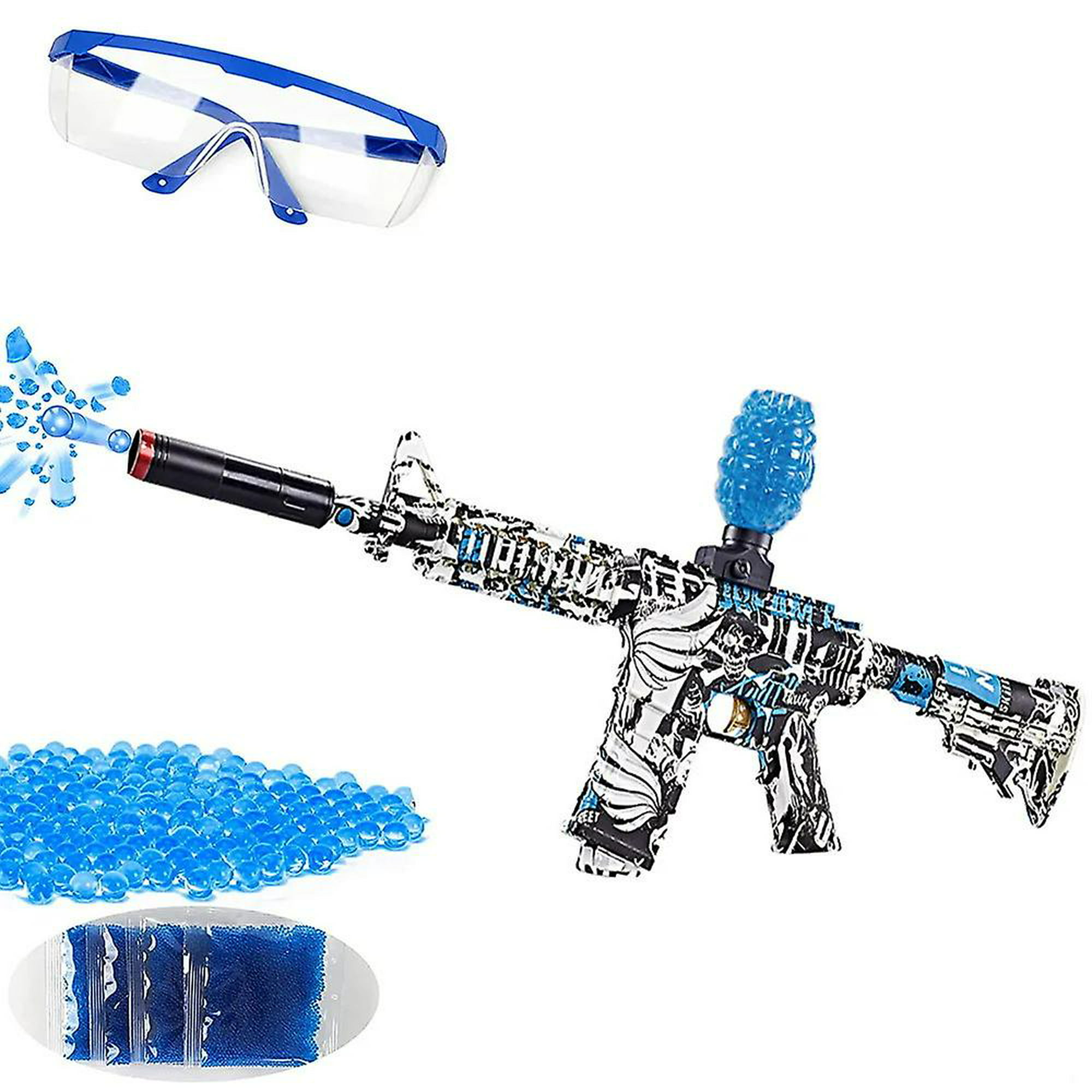 Juguetes eléctricos de bola de gel, pistola de bolas automática/manual con  50000 perlas de agua