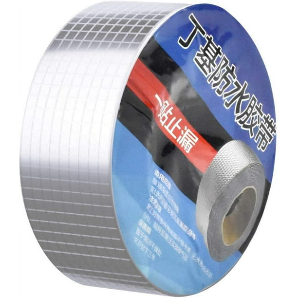 Cinta de sellado de butilo aluminio, cinta adhesiva impermeable, cinta  adhesiva de alta temperatura, reparación de fugas para reparación de  techos, 50 mm x 5 m JM