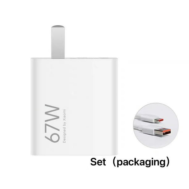 Xiaomi charging combo 67w cargador rapido usb-a + cable de datos usb-c  blanco mdy-12-es, CXI67CC, Accesorios