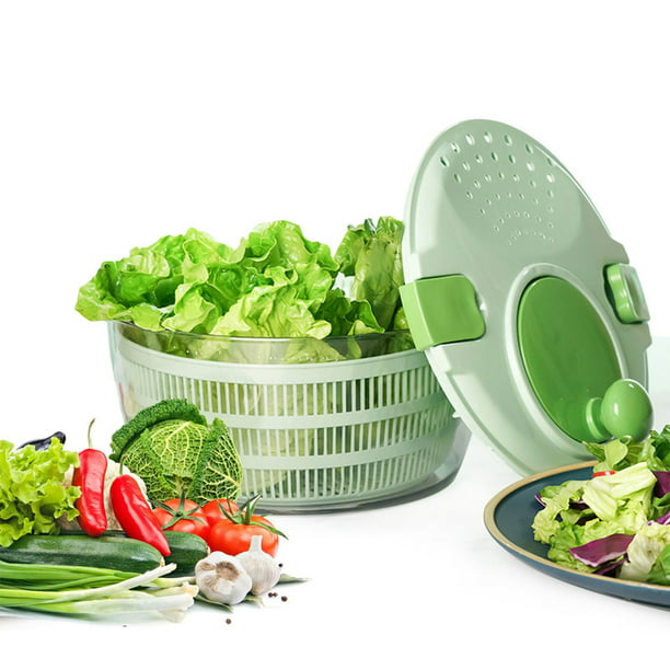 Centrifugadora De Lechuga Y Escurridor De Verduras Hiperware De 4l Color  Verde