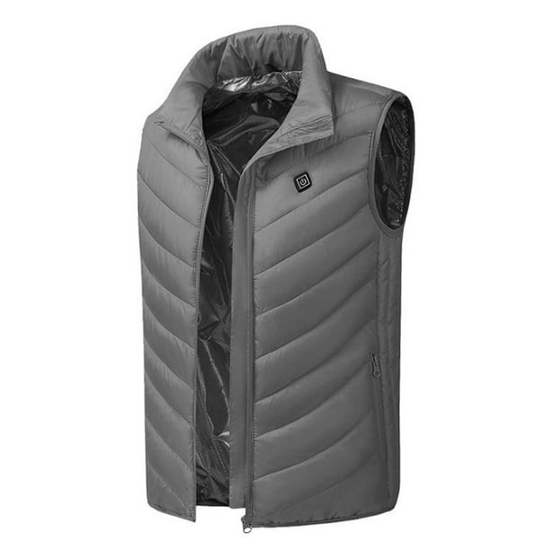 UKAP Chaleco calefactable para hombre, chaqueta térmica eléctrica, abrigo  de plumón, ropa de abrigo de invierno