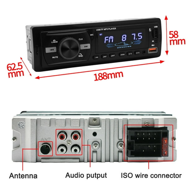 Reproductor MP3 para coche Puerto USB MP3 Radio para coche Reproductor multimedia para con Bluetooth Ehuebsd http://w.neototem.com/image/892381/normal/892381-3.jpg | Bodega Aurrera en línea