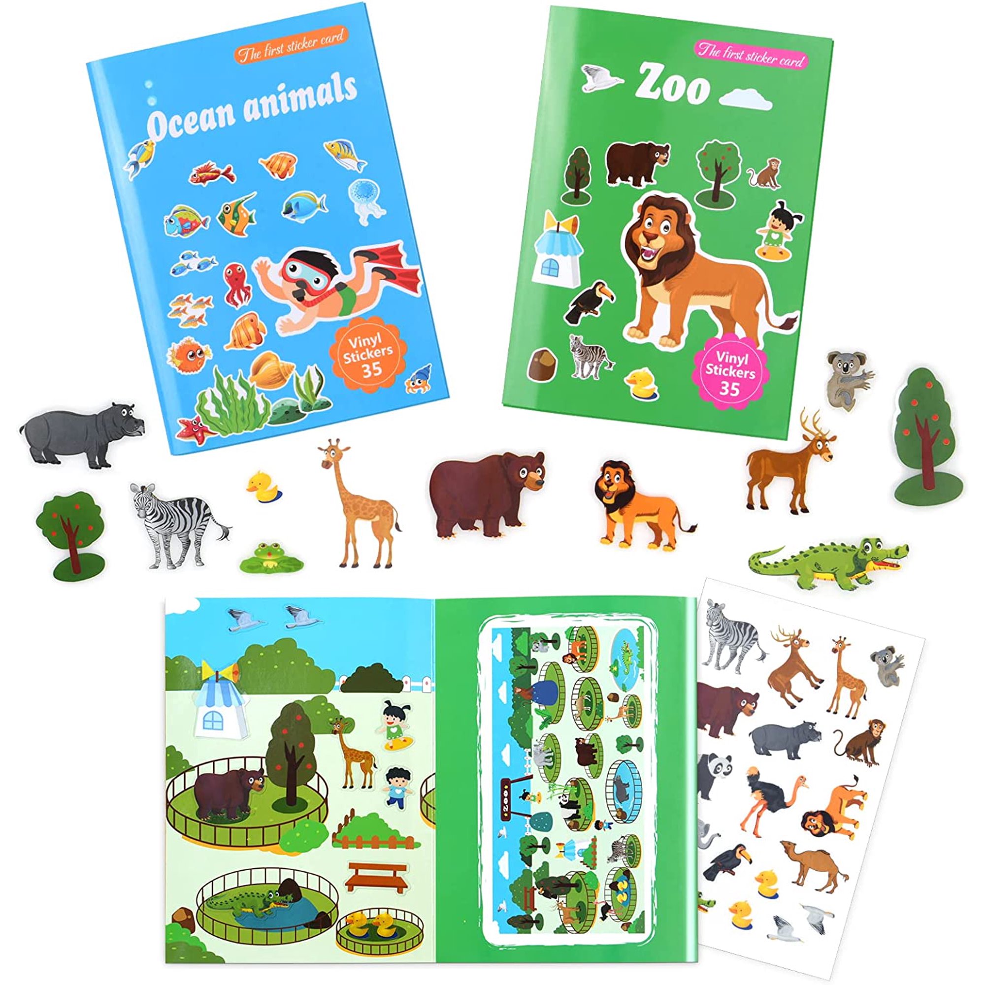 Libro Pegatinas Reutilizables 2 Pack Libro de Pegatinas Infantiles de  Animales y VehIculos, Juguetes Niños 3 4 5 6 Años, Stickers Infantiles,  Pegatinas Impermeables PVC, Regalos Niños 3 4 5 6 Años : :  Juguetes y juegos