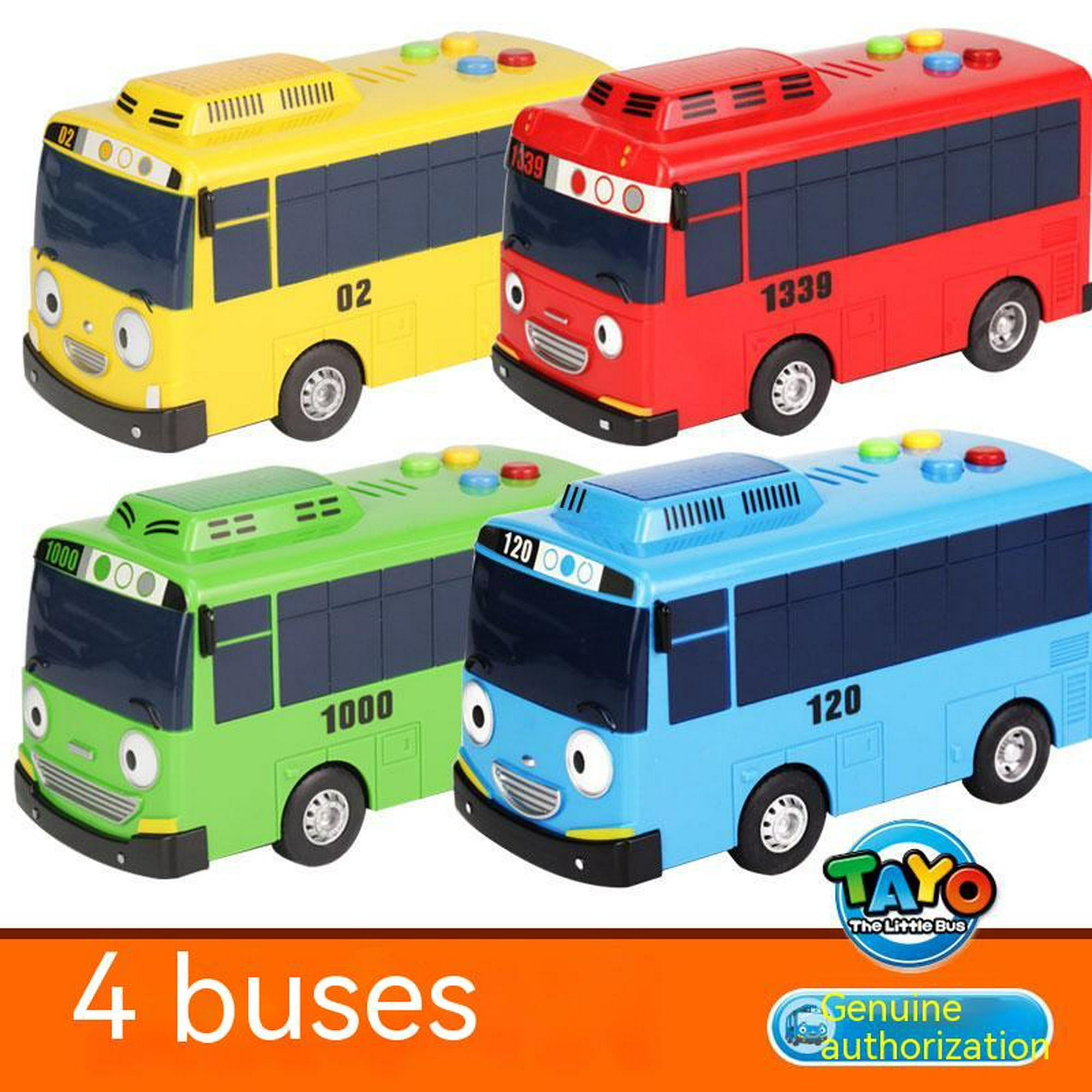 Autobuses infantiles en la Guardería Infantil. Tayo, el pequeño autobús.  Vídeos de juguetes. 