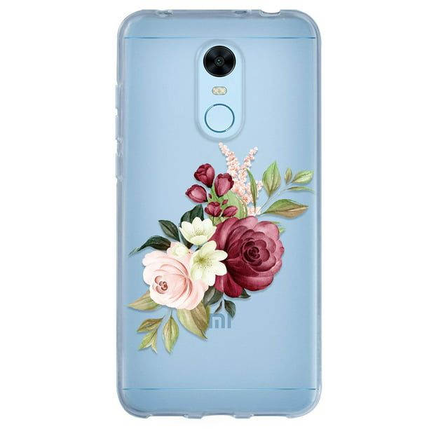 Funda Para Xiaomi Redmi 5 Flores InstaCase Protector para Xiaomi Redmi 5 Plus Antigolpes, Case Flores Guinda | Walmart en línea
