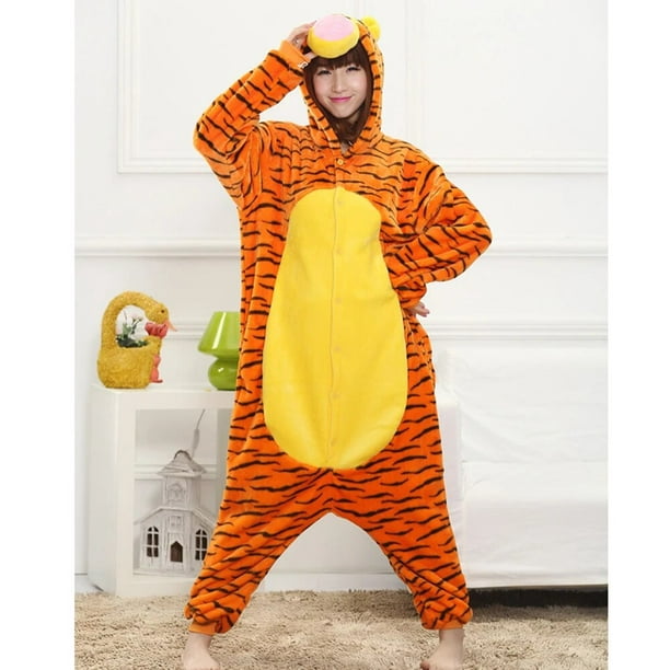 Mono de tigre Unisex, disfraz de Animal para adultos, pijamas de felpa para  niños, monos de Cosplay El Mercado de Encantos