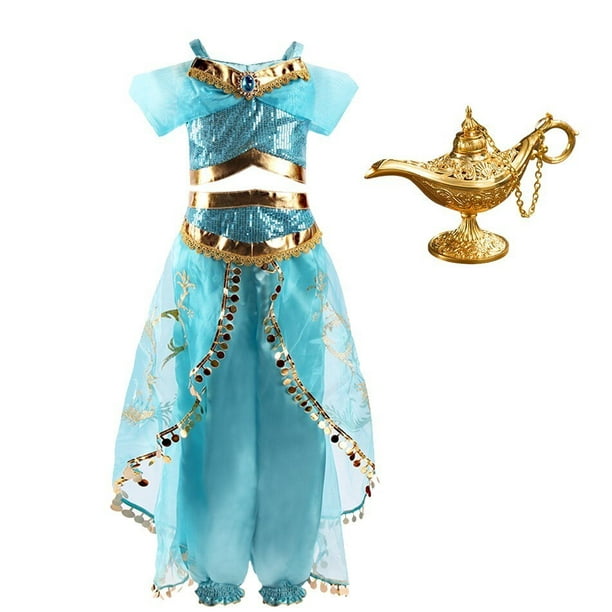 Disfraz de Jasmine para niña, vestido de princesa árabe, fiesta de