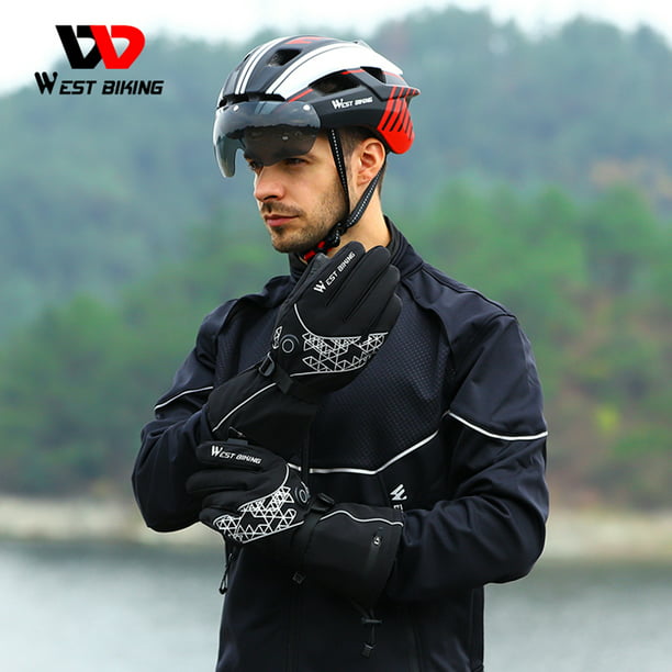 Bicicleta Guantes Térmicos de calefacción eléctrica para hombres y mujeres  manoplas cálidas Likrtyny para montar guantes de dedo completo para  pantalla táctil equipo de ciclismo