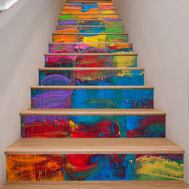  Racheljp Pegatinas de escalera para escaleras, calcomanías de  vinilo para playa, calcomanías para peldaños en 3D, murales de escalera :  Herramientas y Mejoras del Hogar