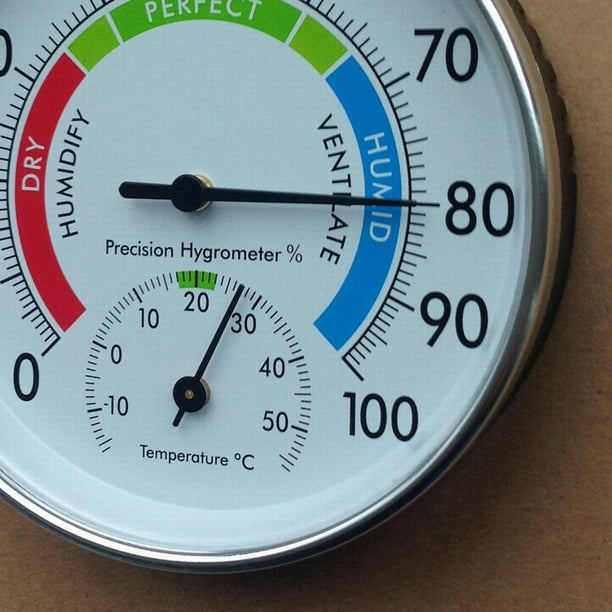 Termómetro e instrumentos de medición, termómetro higrómetro, termómetro  exterior, termómetro de habitación, termómetro de pared para interior y  jardín, analógico, termómetro de jardín, 40 ℃-+50 : : Jardín