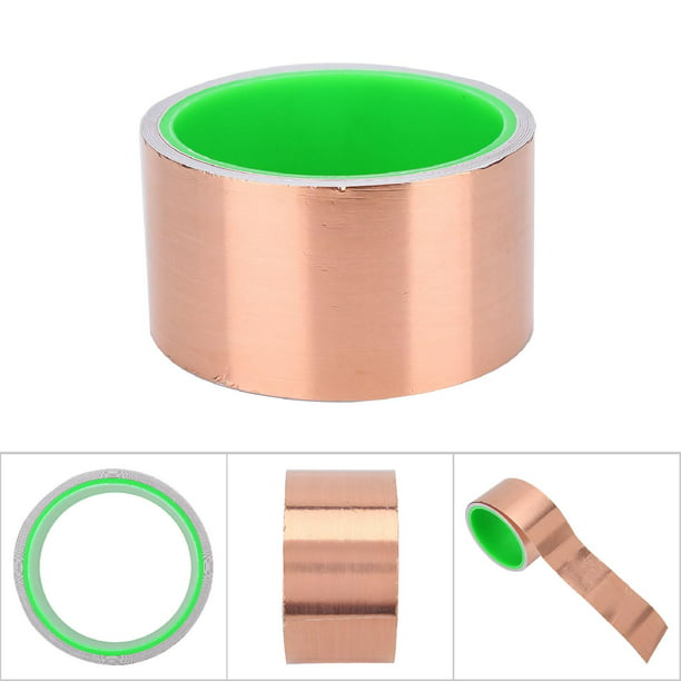  Mipcase Cinta adhesiva de cobre de 4 piezas, cinta adhesiva  conductora de cobre de 98.4 ft, respetuosa con el medio ambiente, cinta  conductora de blindaje, dorada (0.197 in) : Industrial y Científico
