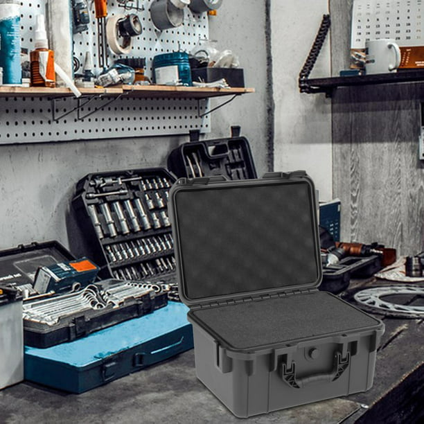Caja de herramientas para instrumentos con espuma, organizador de  almacenamiento de piezas universales multifuncional, caja de almacenamiento  duradera 280x220x105MM Baoblaze Caja de herramientas protectora