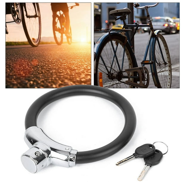 Cadena de bicicleta antirrobo, candado con llave, portátil, ligero, Cable  de acero para bicicleta de montaña, anillo grueso Wobythan