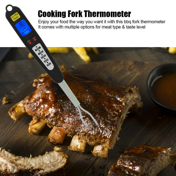 ANGGREK Meat Thermometer, Thermometer Grill Fork, Digital Meat