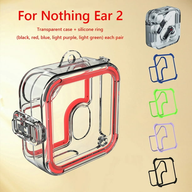 Funda protectora de 5 audífonos con anillo de silicona con funda de pares  para Nothing Ear 2 Kuymtek