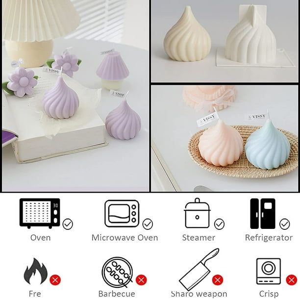 manualidades Moldes de silicona Moldes para velas en 3D, moldes para bolas  de lana y moldes para nudos, diseño de bolas de hilo para hacer velas y  hornear Moldes para fondant para