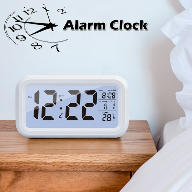 Reloj Despertador Digital Pantalla Led Relojes Con Snooze Activado