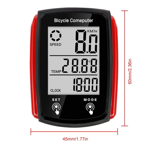 Velocímetro con cable para bicicleta, cuentakilómetros impermeable,  pantalla de temperatura, odómetro, soporte para ciclismo - AliExpress