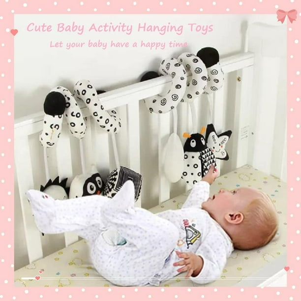 Juguetes de asiento de automóvil para bebés de 0 a 6 meses, juguetes de  cochecito en espiral para bebé recién nacido de 0 a 3 meses, juguetes